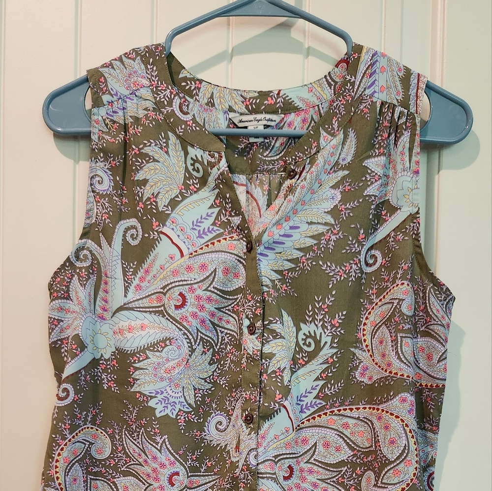 American Eagle tank /small /multi color